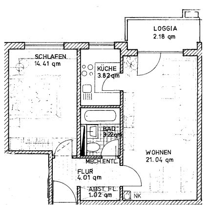 Frisch sanierte 2-Zimmer-Wohnung mit Balkon