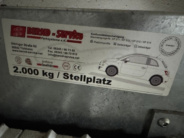 Duplexparker zu vermieten