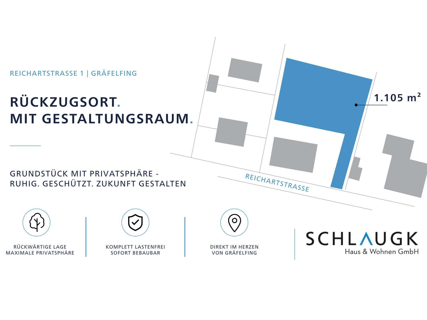 Privatsphäre auf 1.105 m² - Baugrundstück im Herzen Gräfelfings