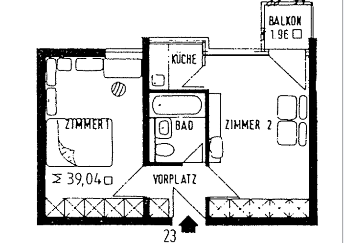 Schöne 2-Zimmer-Wohnung in perfekter, zentraler Lage
